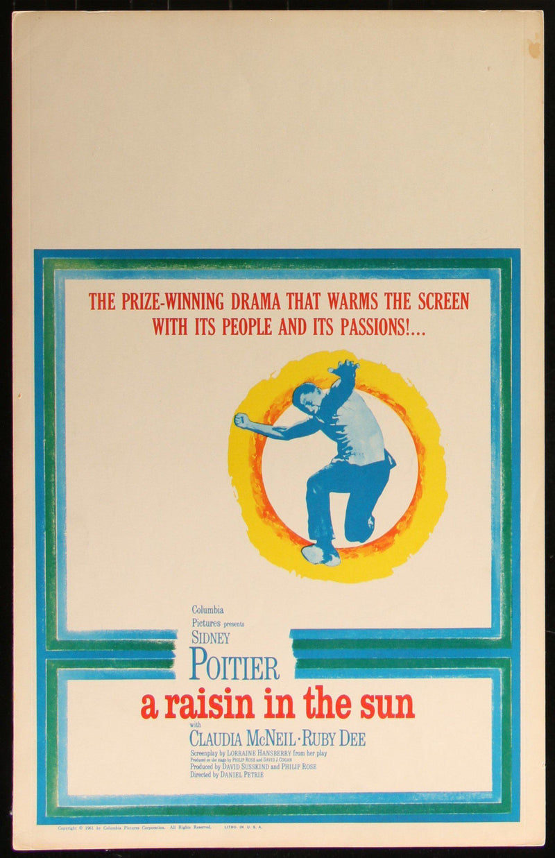 A Raisin In the Sun Window Card (14x22) Original Vintage Movie Poster