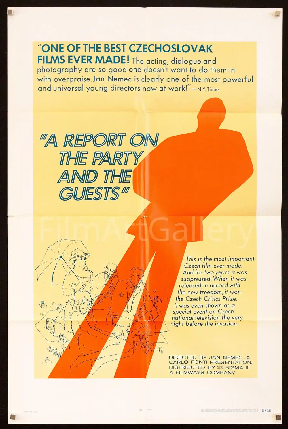 A Report on the Party and the Guests Original Vintage Movie Poster