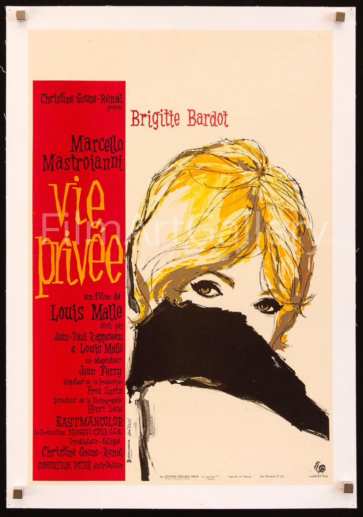 A Very Private Affair (Vie Privee) French Mini (16x23) Original Vintage Movie Poster