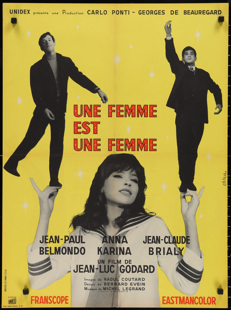 A Woman Is a Woman (Une Femme Est Une Femme) French Small (23x32) Original Vintage Movie Poster