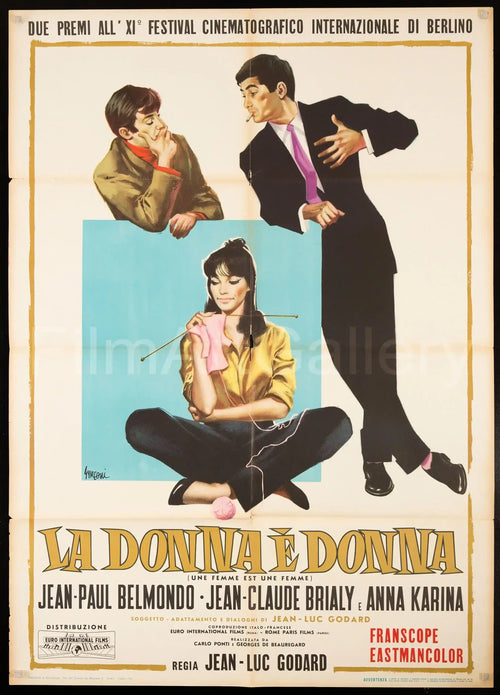 A Woman Is a Woman (Une Femme Est Une Femme) Original Vintage Movie Poster