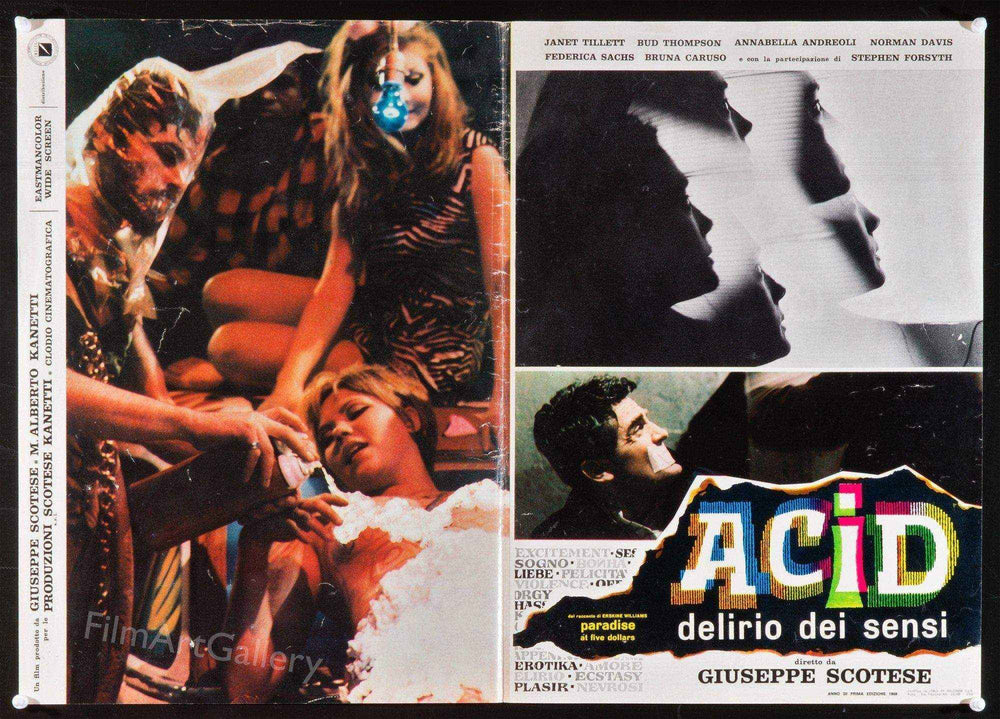 Acid Delirio Dei Sensi Original Vintage Movie Poster