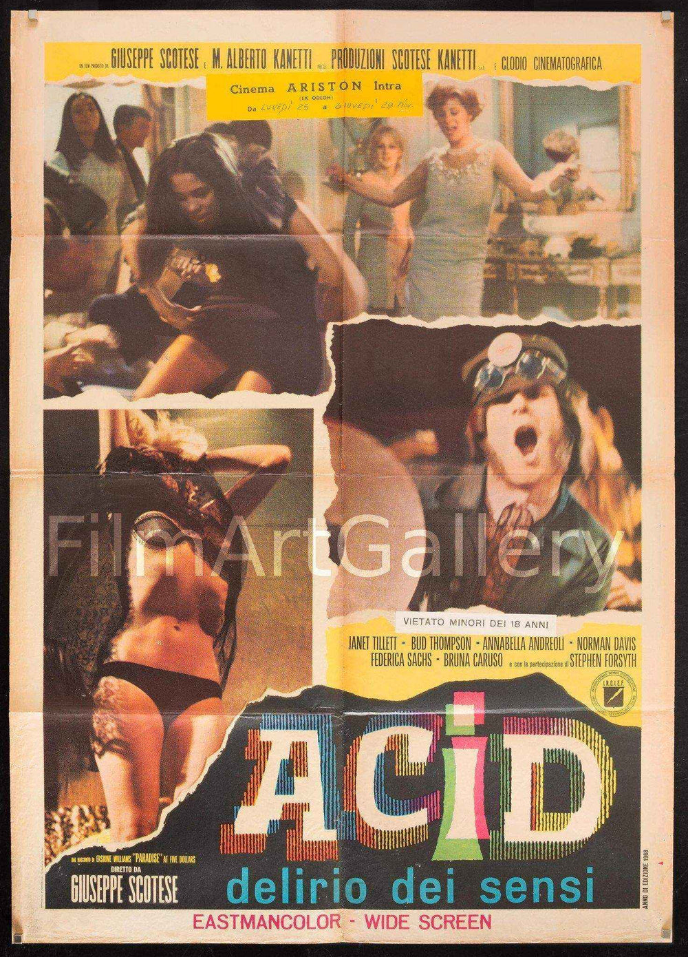 Acid Delirio Dei Sensi Original Vintage Movie Poster