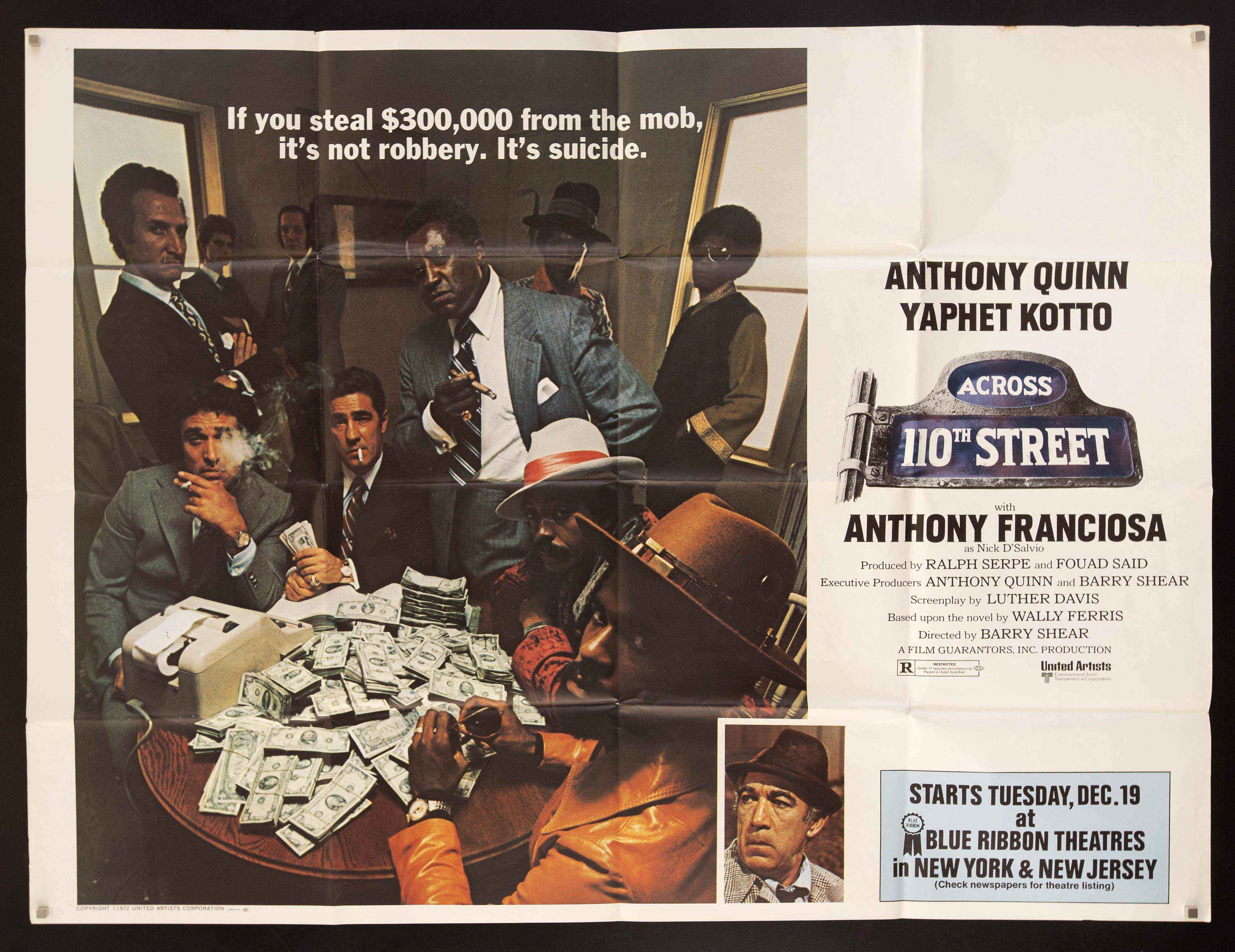 Across 110th Street Movie Poster 1972 Subway 2 Sheet (45x59)