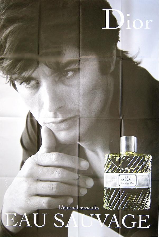 Alain Delon for Eau Sauvage by Christian Dior French 1 panel (47x63) Original Vintage Movie Poster