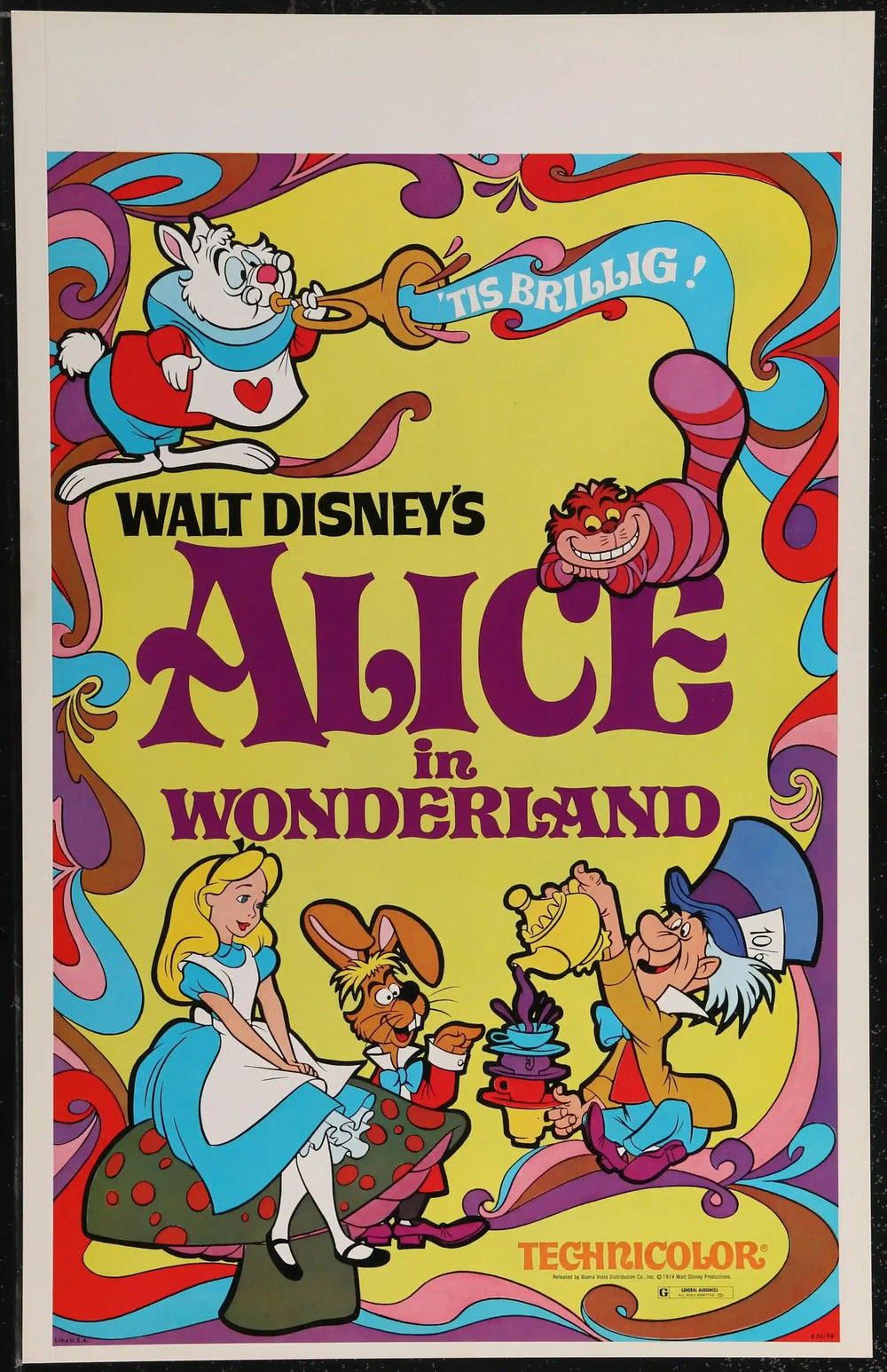 Alice in Wonderland Original Vintage Movie Poster