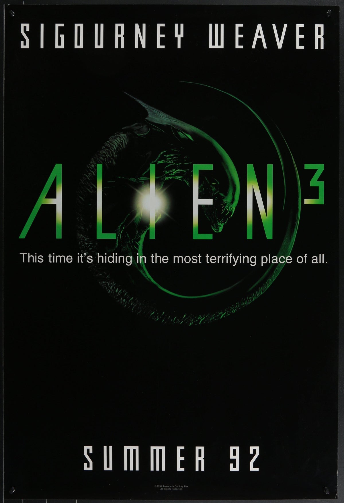 Alien 3 1 Sheet (27x41) Original Vintage Movie Poster