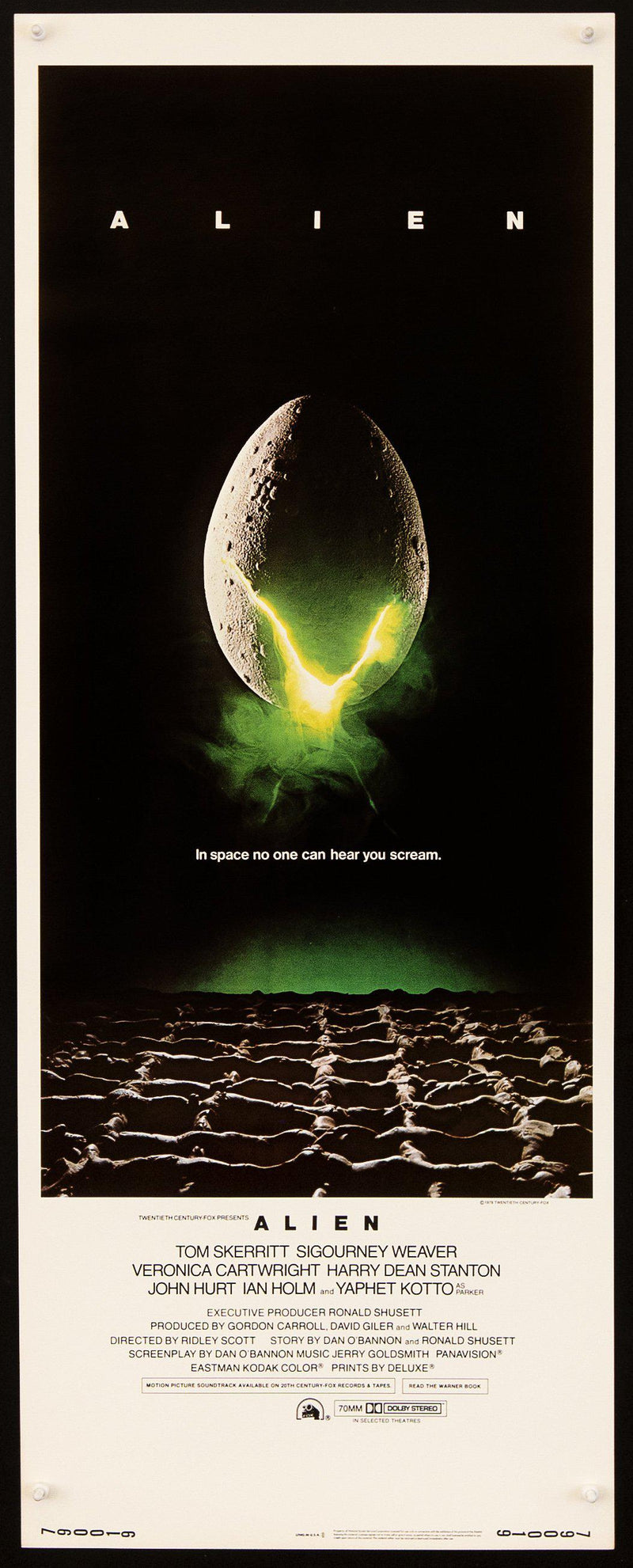 Alien Insert (14x36) Original Vintage Movie Poster