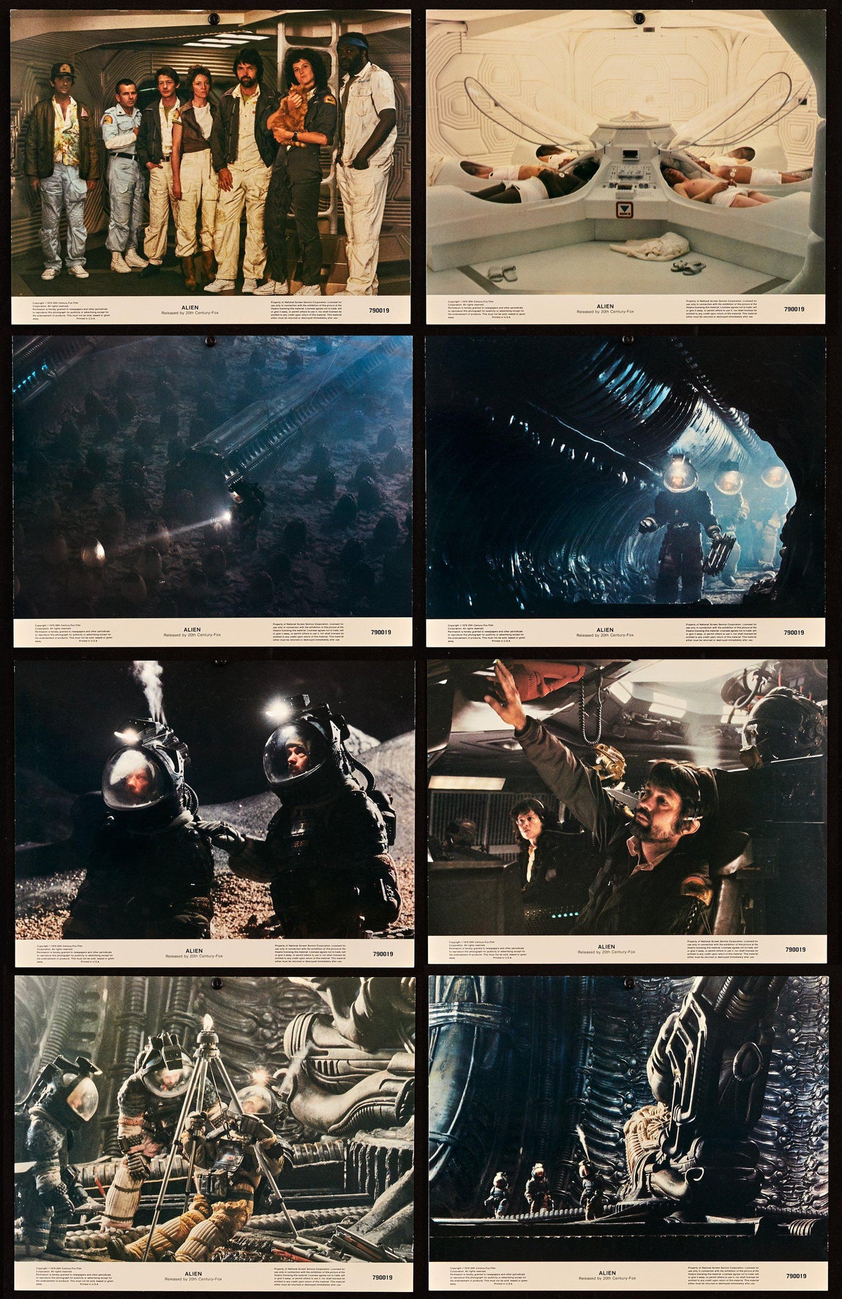 Alien Lobby Card Set (11x14) Original Vintage Movie Poster