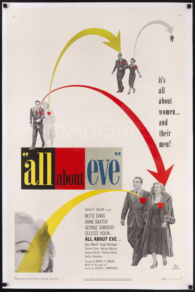 All About Eve 1 Sheet (27x41) Original Vintage Movie Poster