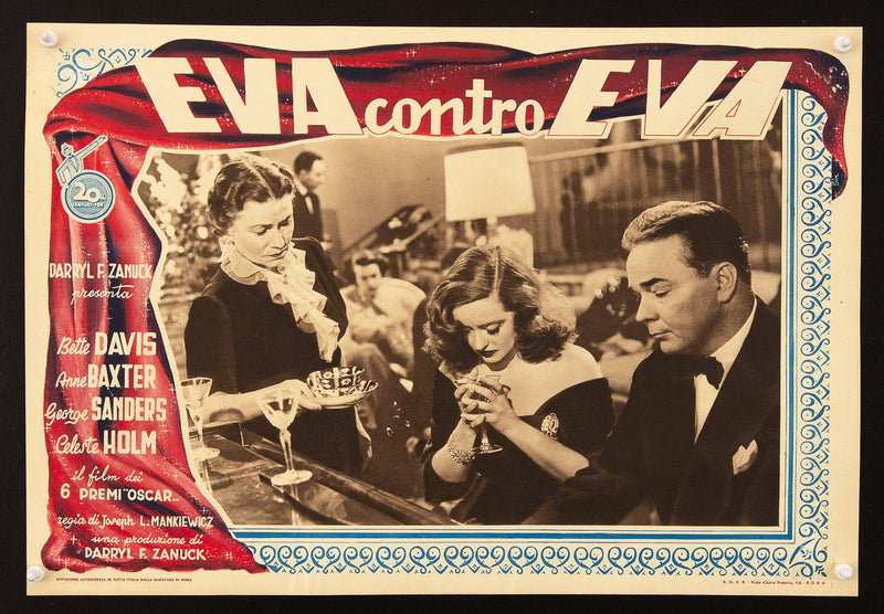 All About Eve Italian Photobusta (18x26) Original Vintage Movie Poster