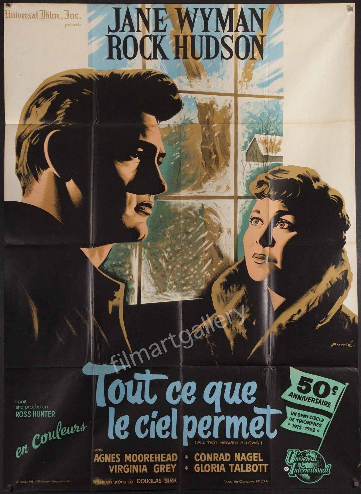 All That Heaven Allows French 1 panel (47x63) Original Vintage Movie Poster