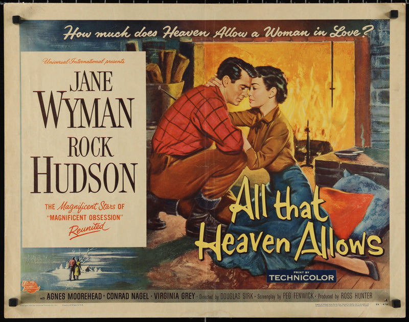All That Heaven Allows Half Sheet (22x28) Original Vintage Movie Poster