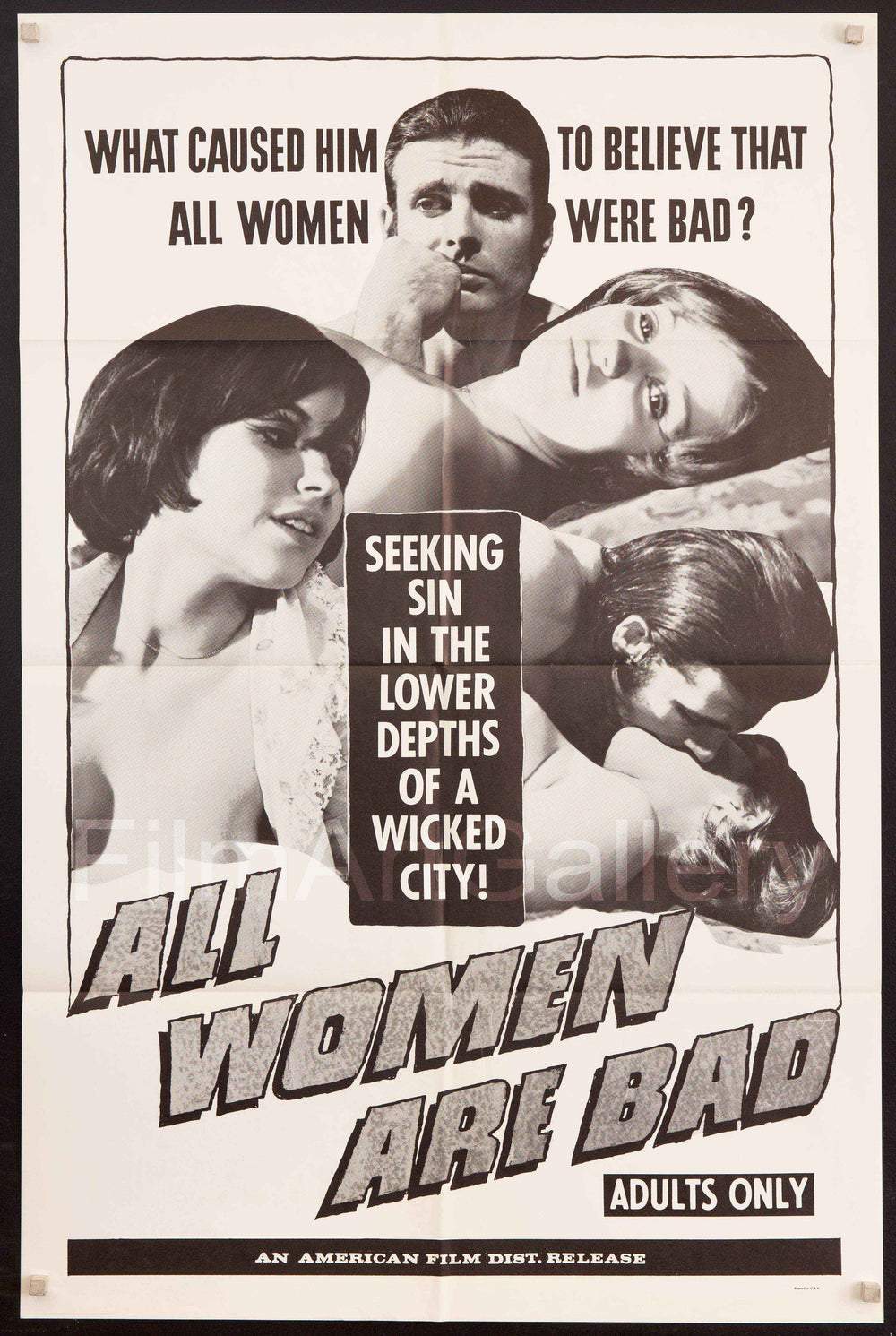 All Women Are Bad Original Vintage Movie Poster