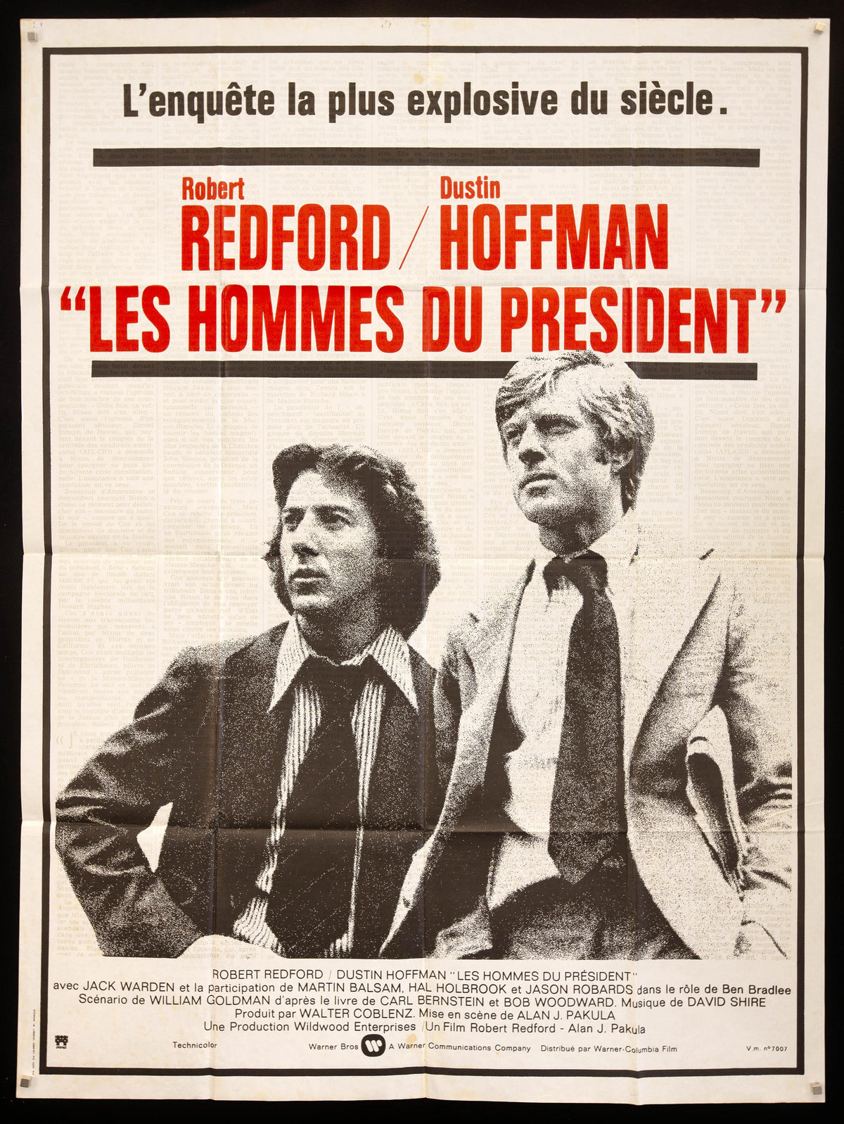 All the President&#39;s Men French 1 Panel (47x63) Original Vintage Movie Poster