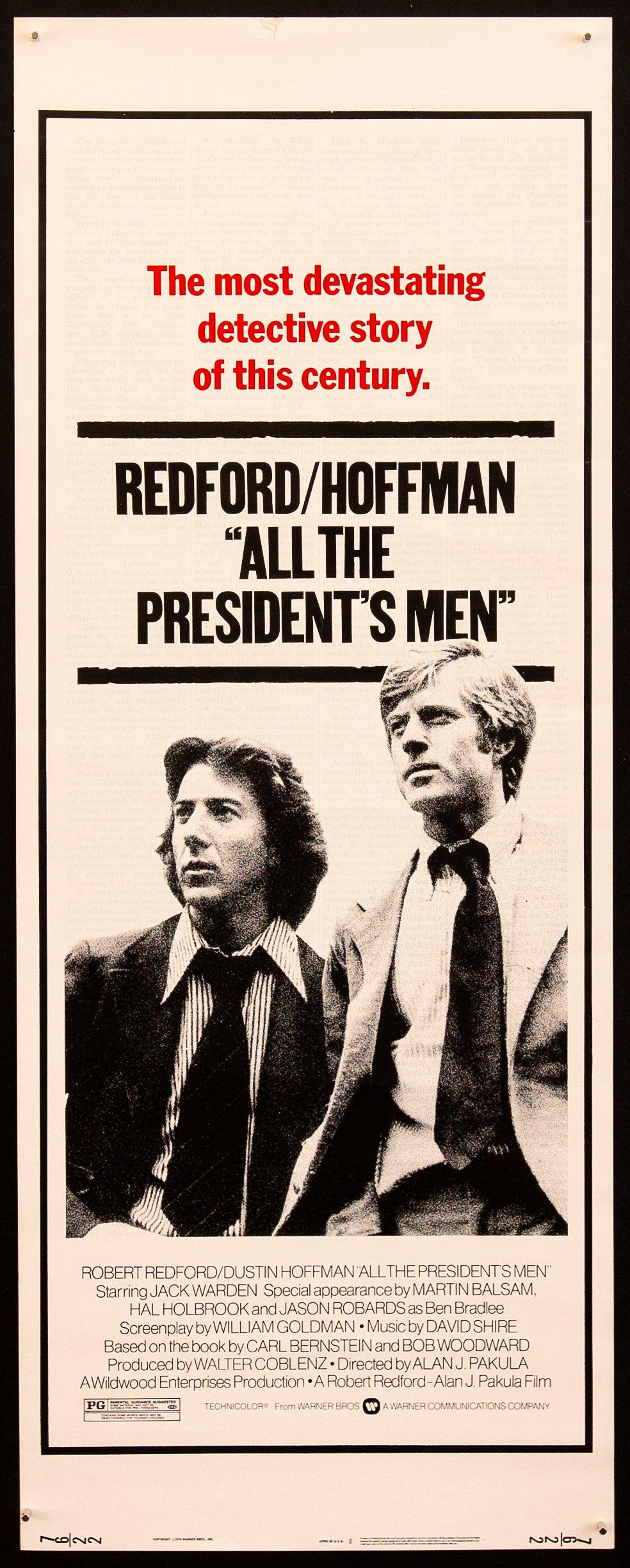 All the President&#39;s Men Insert (14x36) Original Vintage Movie Poster