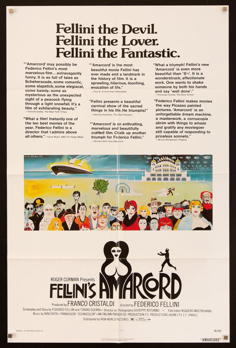 Amarcord 1 Sheet (27x41) Original Vintage Movie Poster