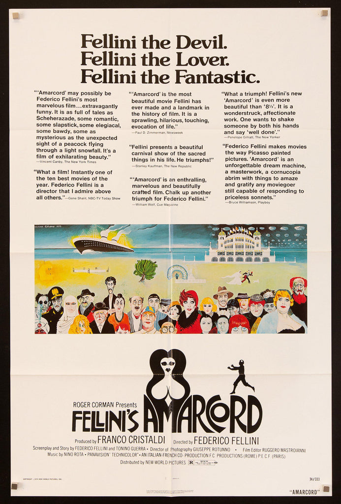 Amarcord Original Vintage Movie Poster