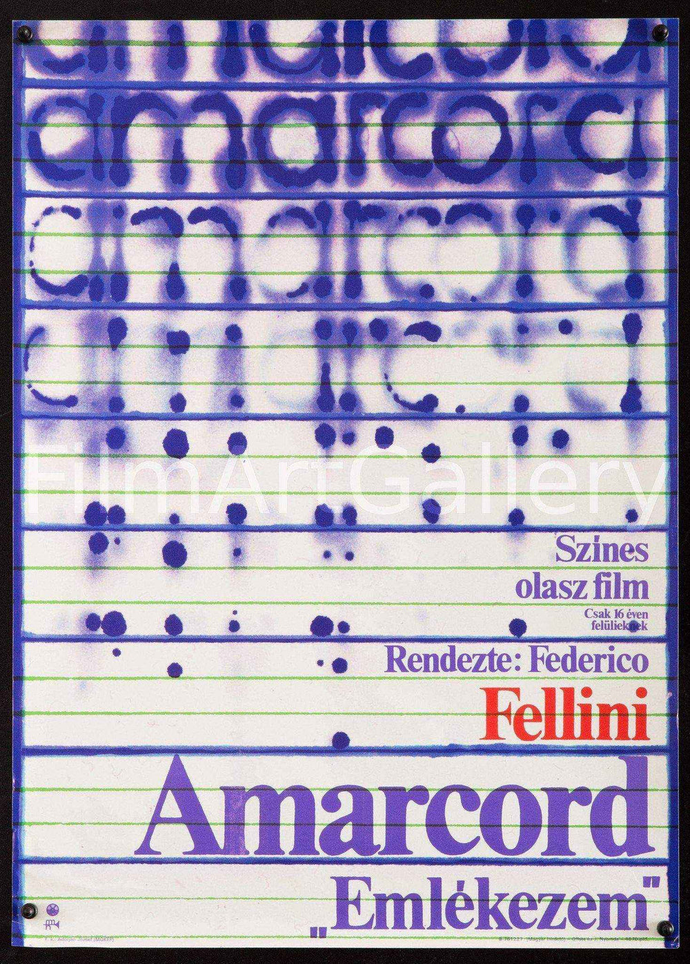 Amarcord Original Vintage Movie Poster