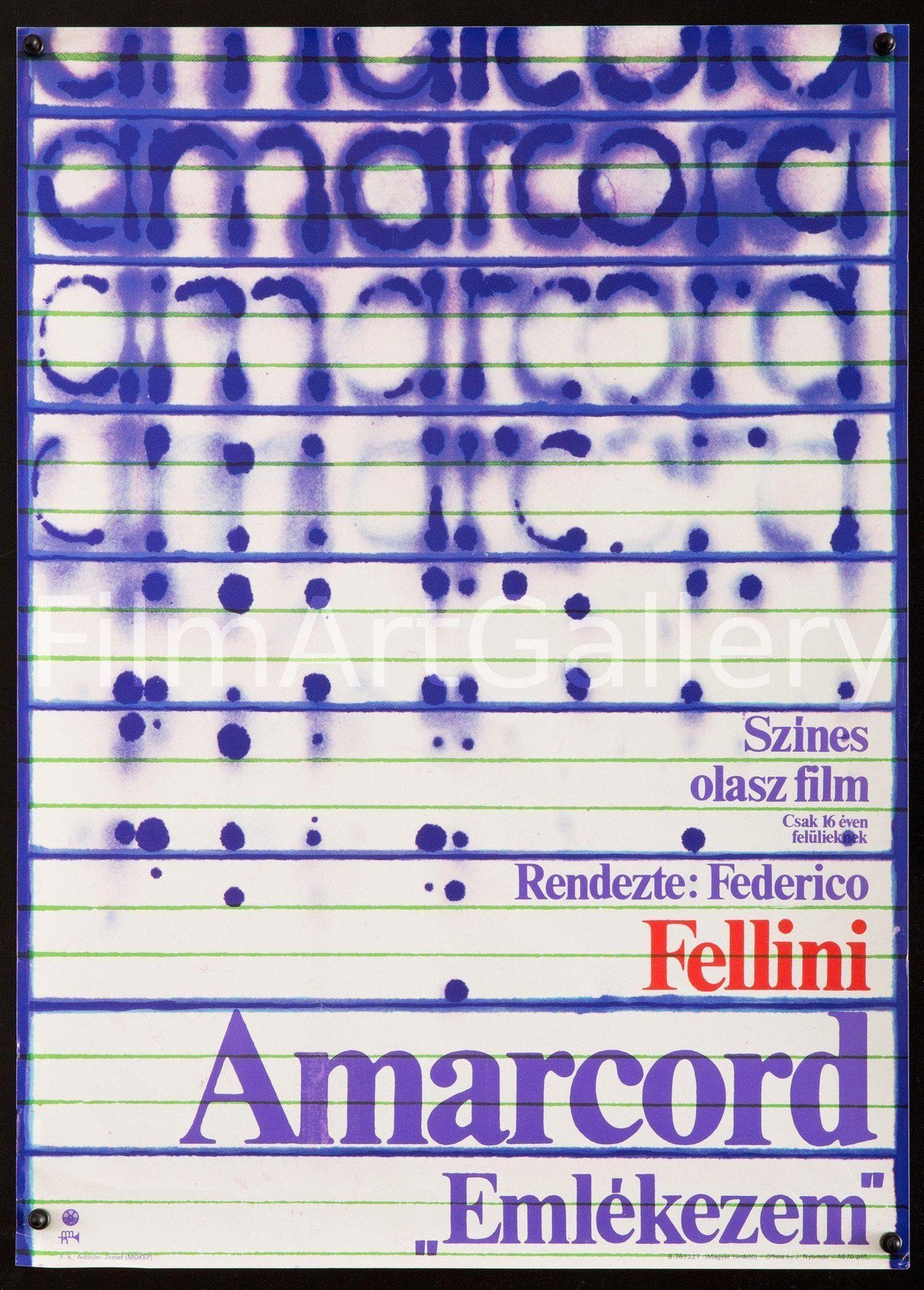 Amarcord Original Vintage Movie Poster