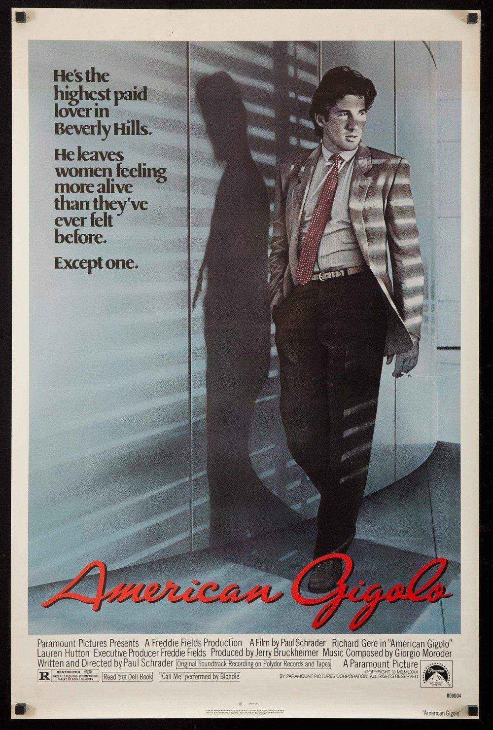 American Gigolo Original Vintage Movie Poster