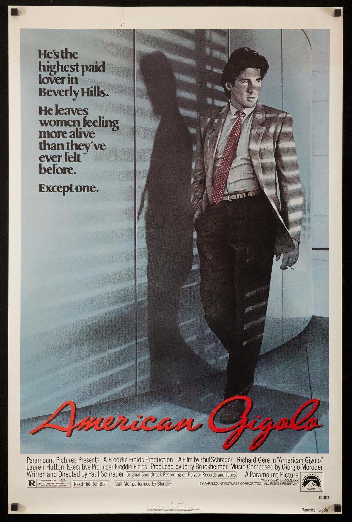 American Gigolo Original Vintage Movie Poster