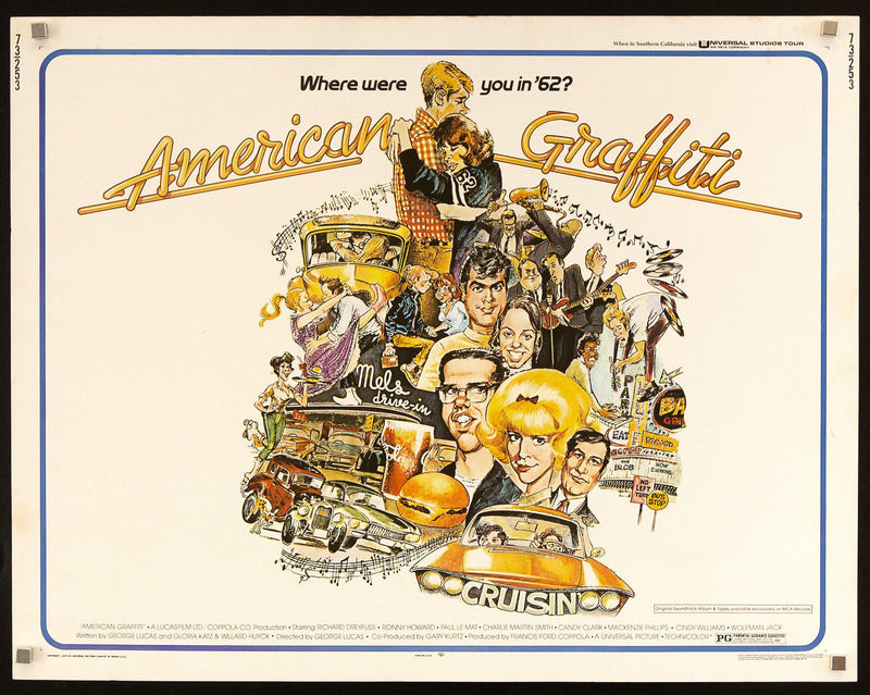 American Graffiti Insert (14x36) Original Vintage Movie Poster