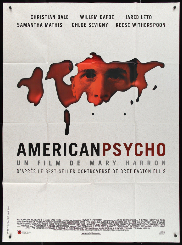 American Psycho French 1 Panel (47x63) Original Vintage Movie Poster