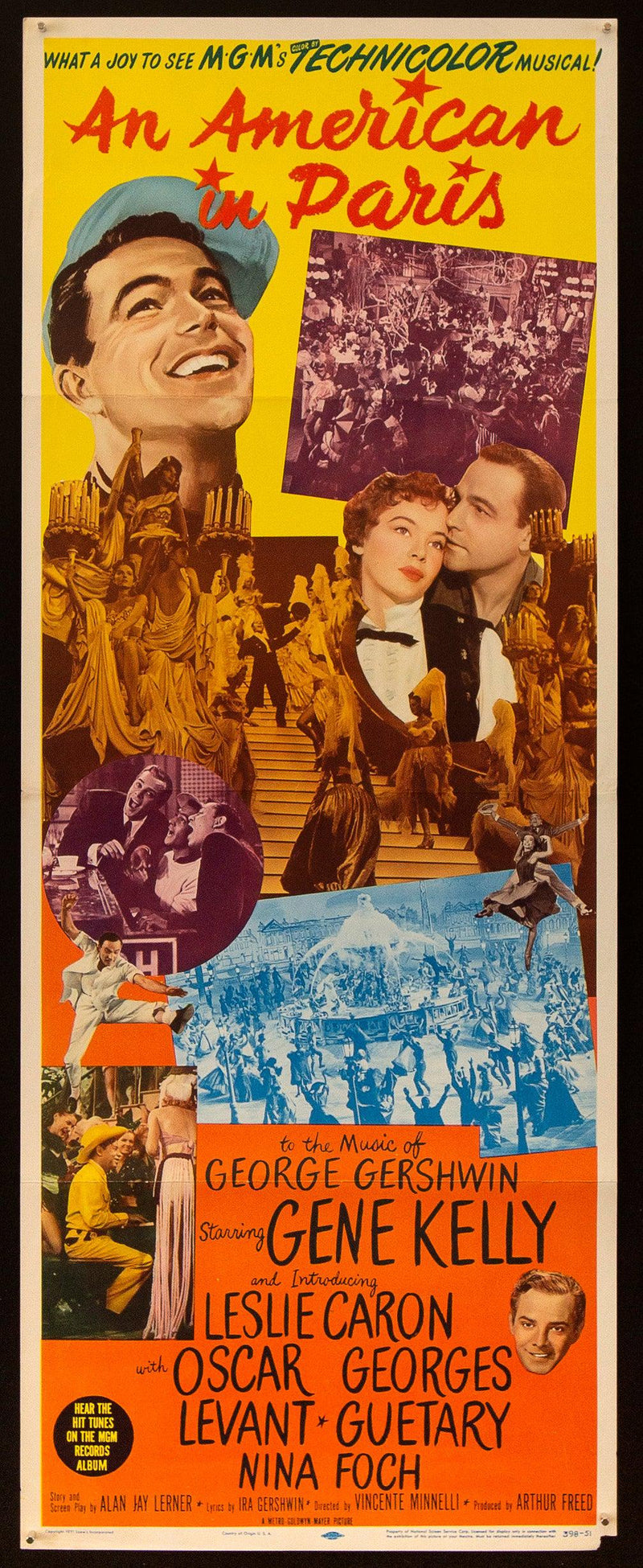 An American In Paris Insert (14x36) Original Vintage Movie Poster