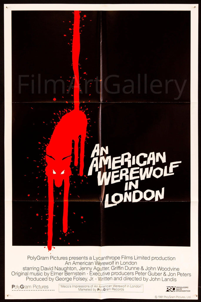 An American Werewolf In London Original Vintage Movie Poster