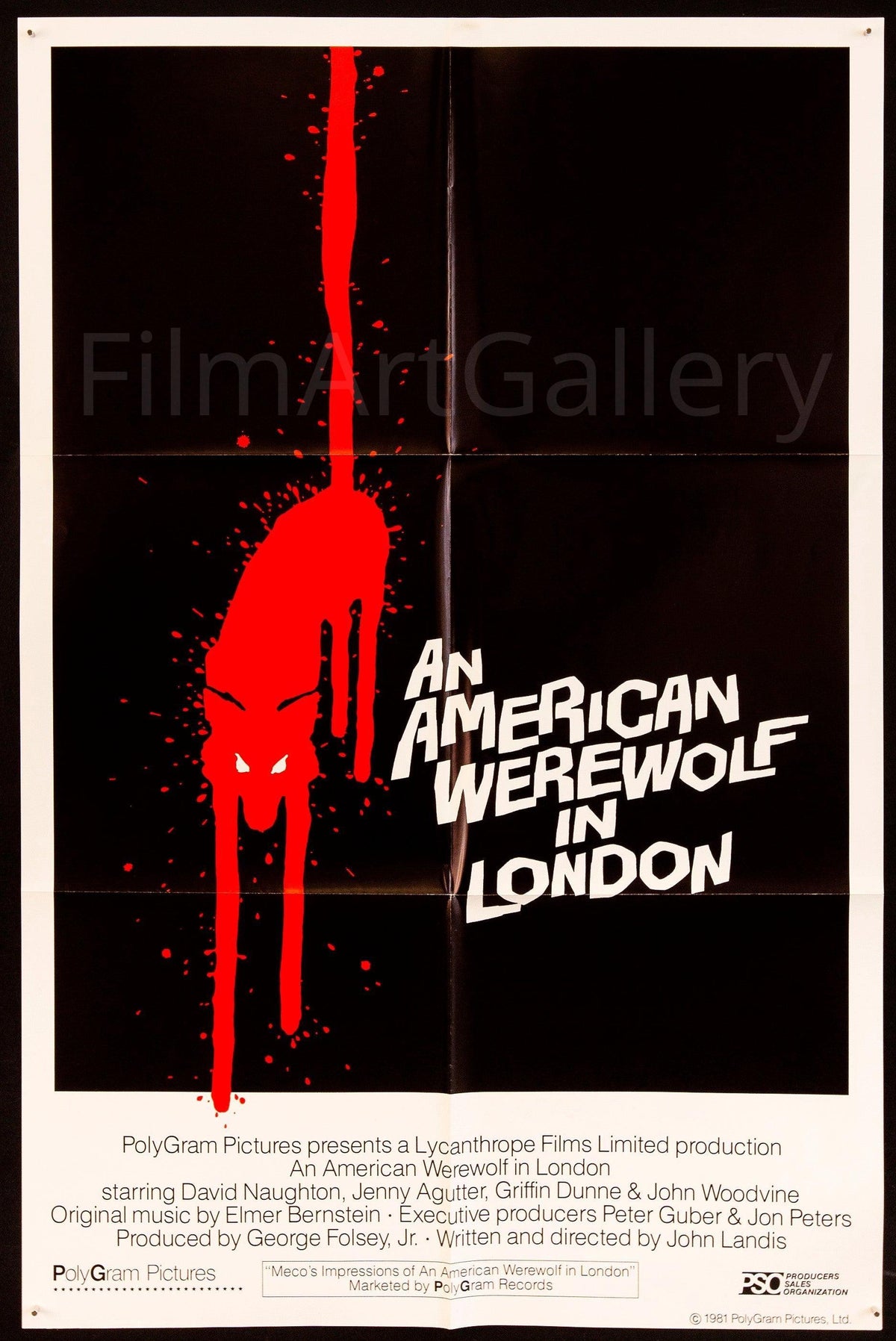 An American Werewolf In London Original Vintage Movie Poster
