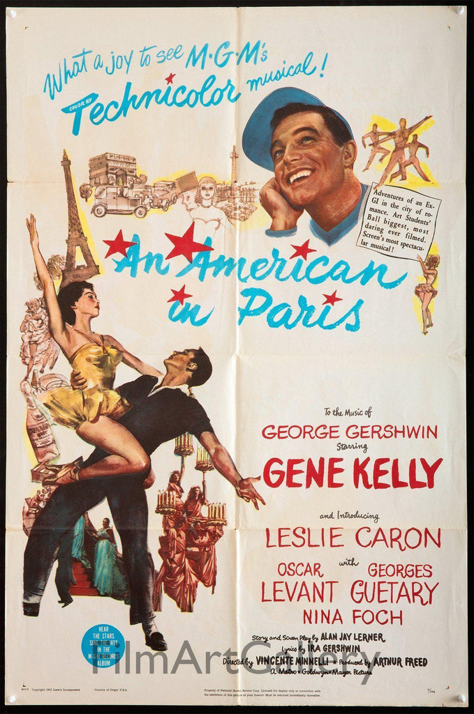 An American in Paris Original Vintage Movie Poster