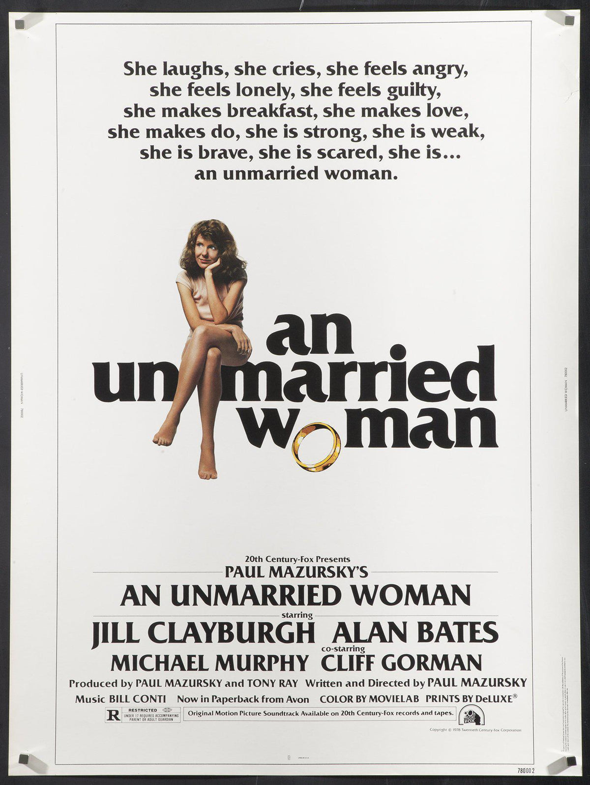 An Unmarried Woman Original Vintage Movie Poster