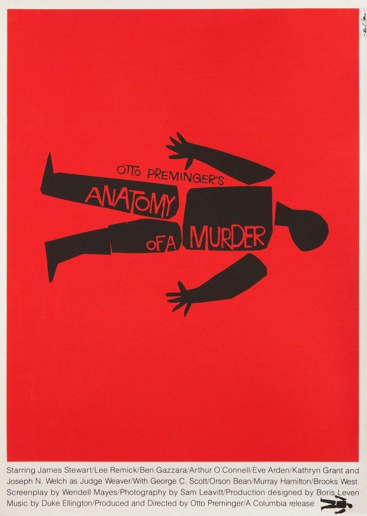 Anatomy of a Murder Original Vintage Movie Poster
