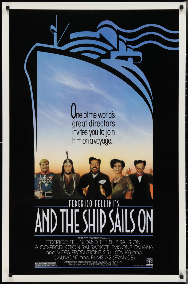 And the Ship Sails On 1 Sheet (27x41) Original Vintage Movie Poster