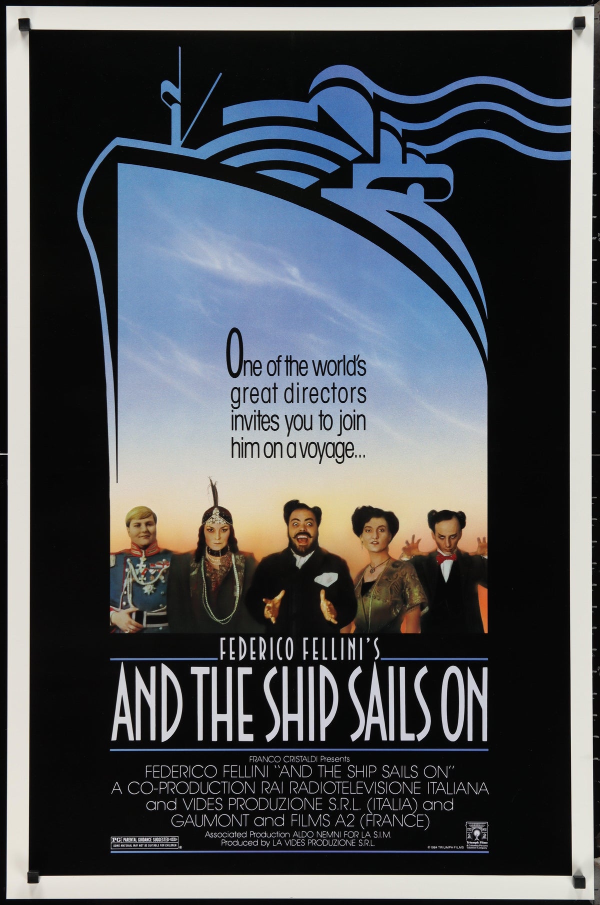 And the Ship Sails On Original Vintage Movie Poster