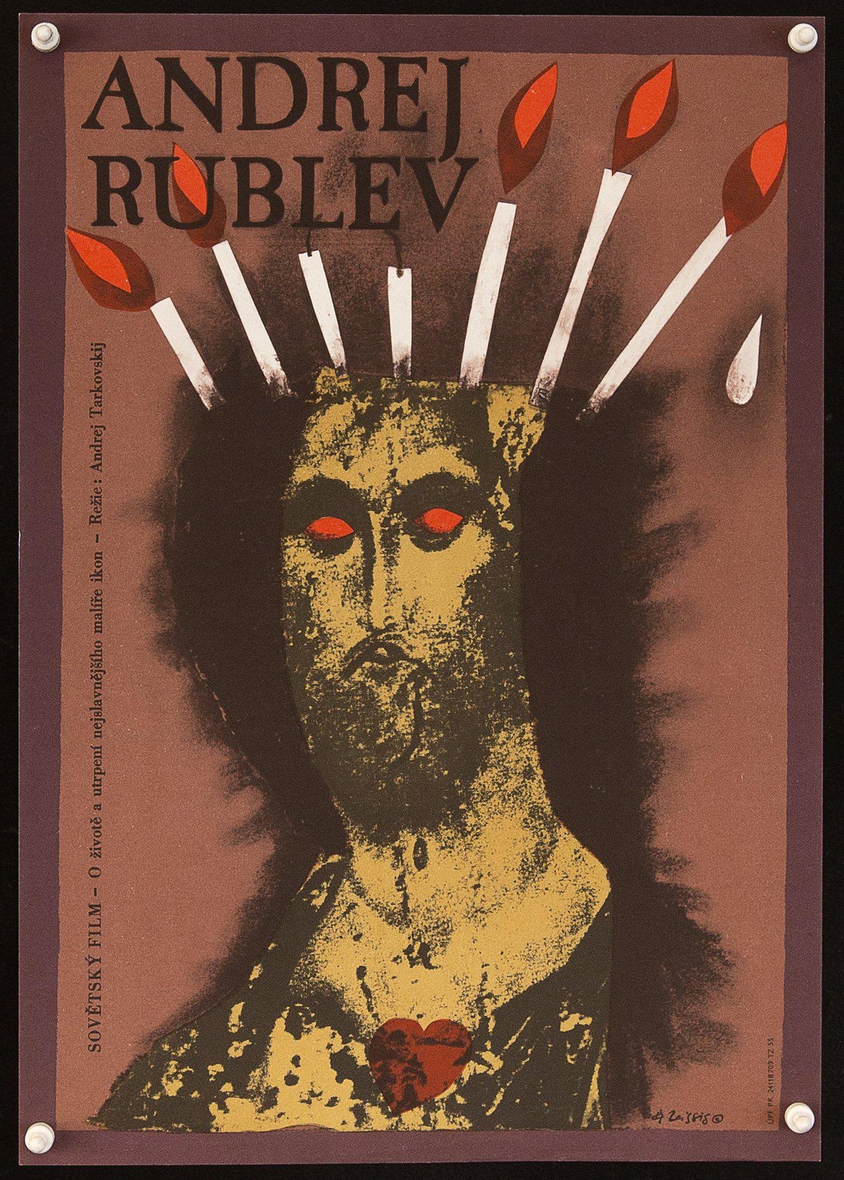 Andrei Rublev Czech mini (11x16) Original Vintage Movie Poster