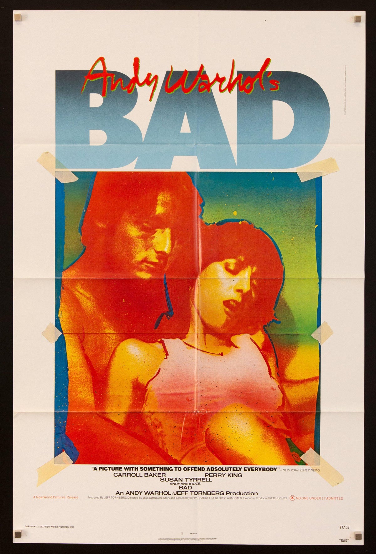 Andy Warhol&#39;s Bad 1 Sheet (27x41) Original Vintage Movie Poster