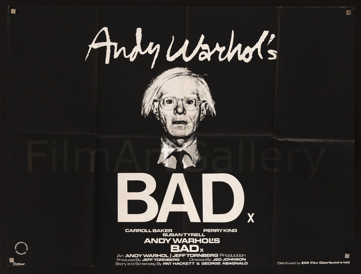 Andy Warhol&#39;s Bad British Quad (30x40) Original Vintage Movie Poster
