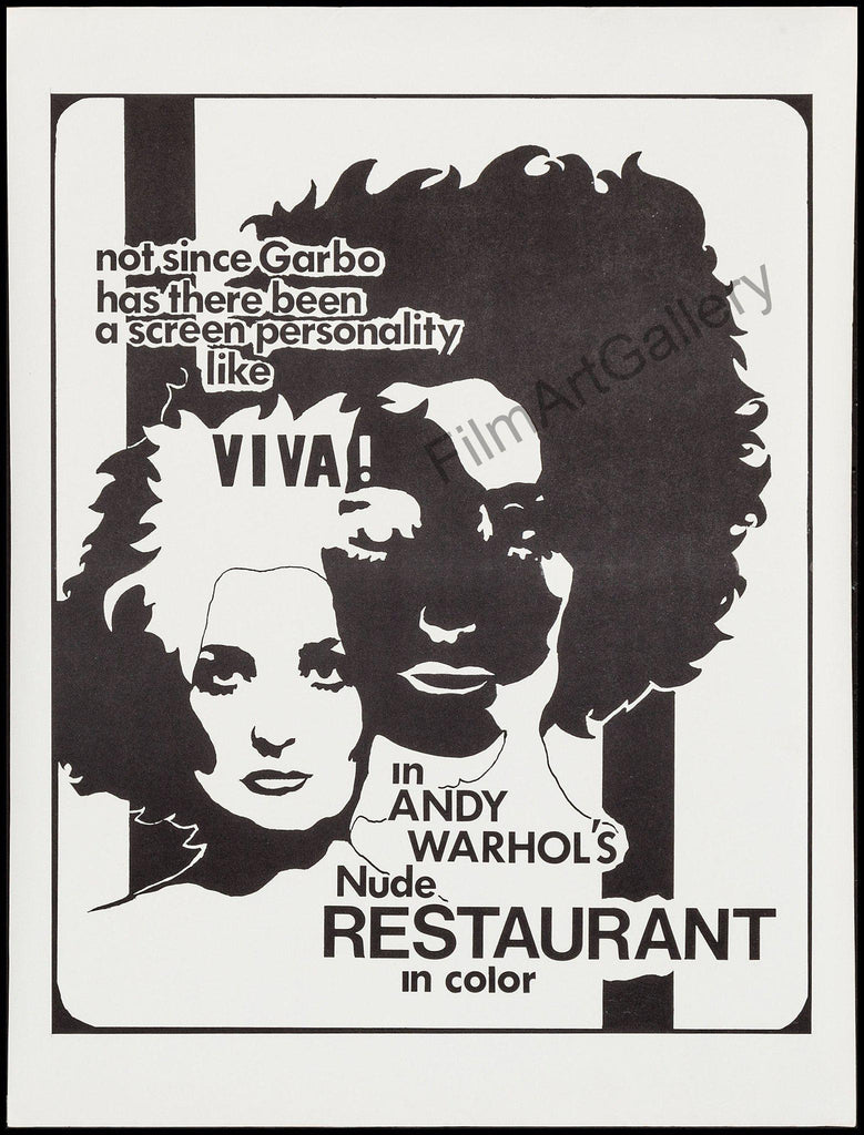 Andy Warhol's Nude Restaurant Original Vintage Movie Poster