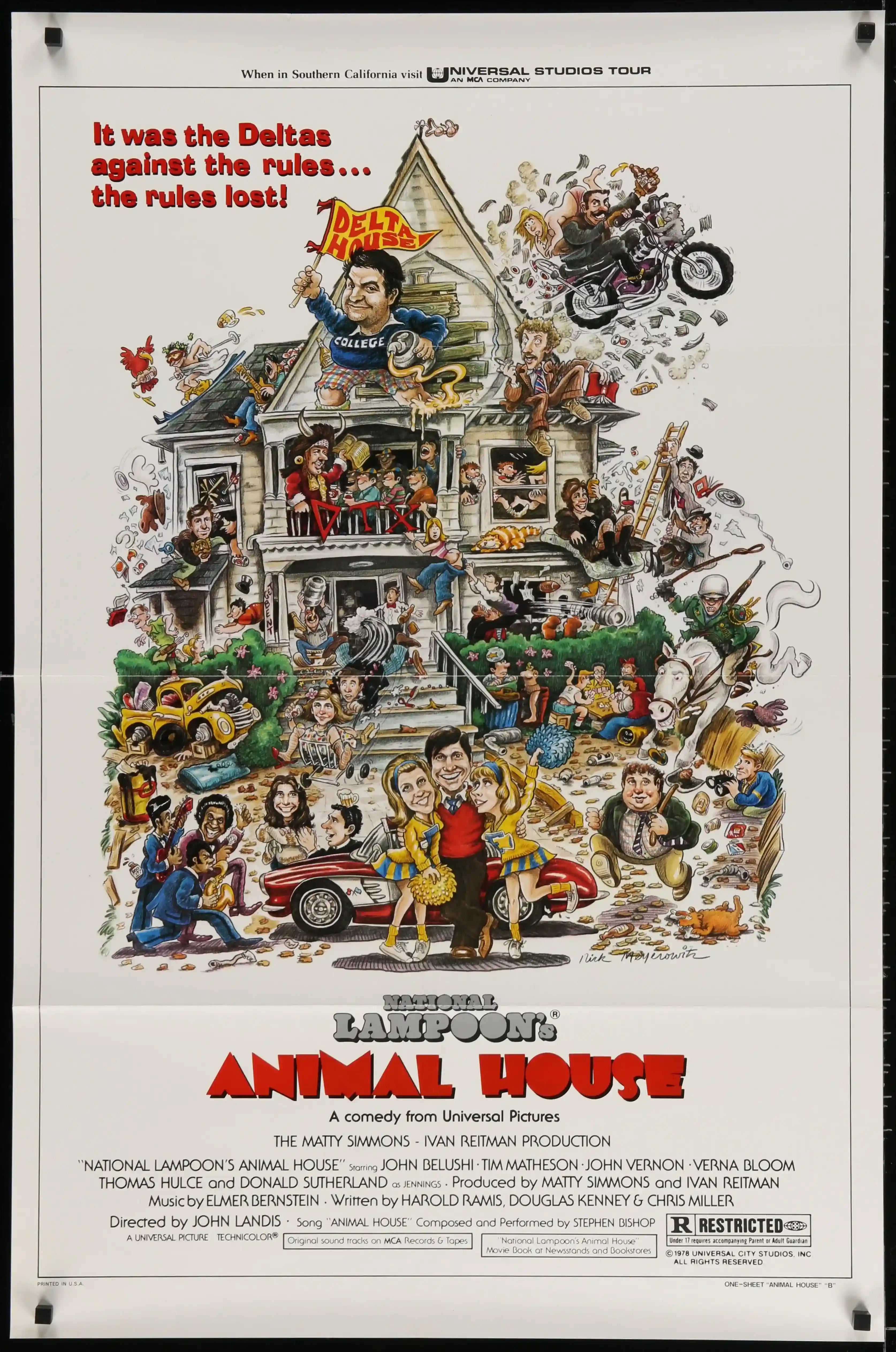 アニマルハウス　USオリジナル映画ポスター Animal House Movie Poster 1978 1 sheet (27x41)