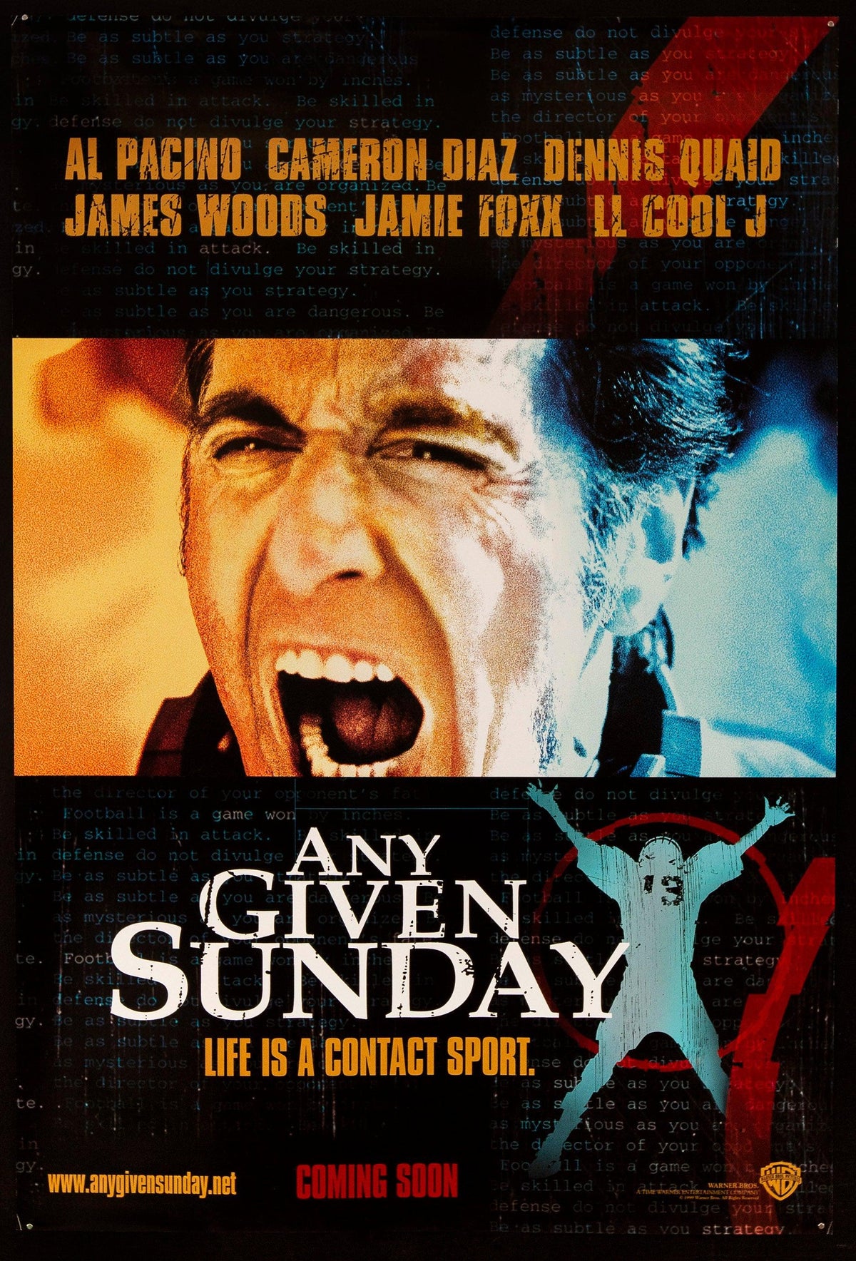Any Given Sunday 1 Sheet (27x41) Original Vintage Movie Poster
