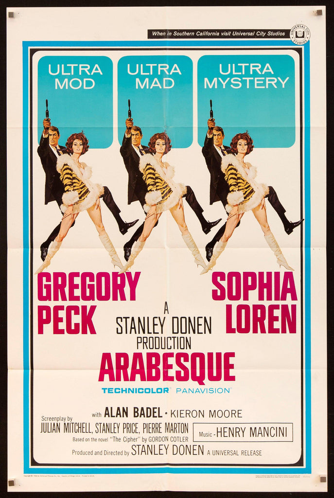 Arabesque 1 Sheet (27x41) Original Vintage Movie Poster