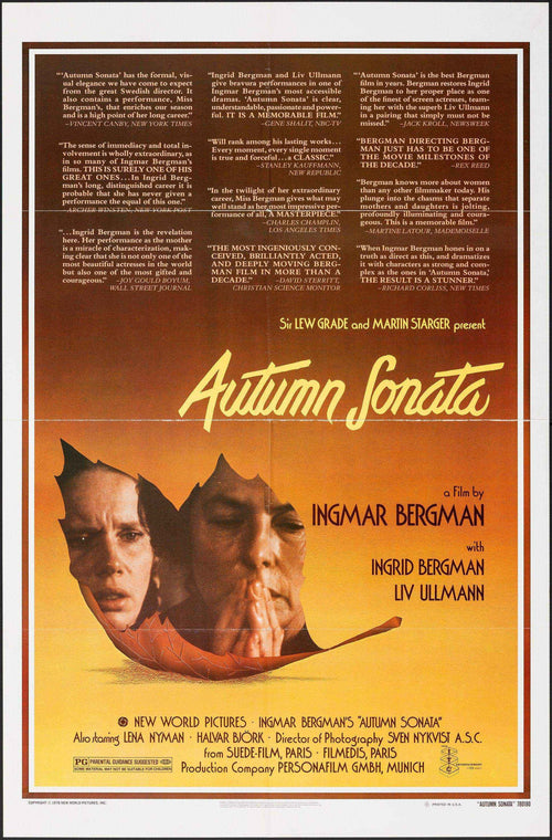 Autumn Sonata Original Vintage Movie Poster
