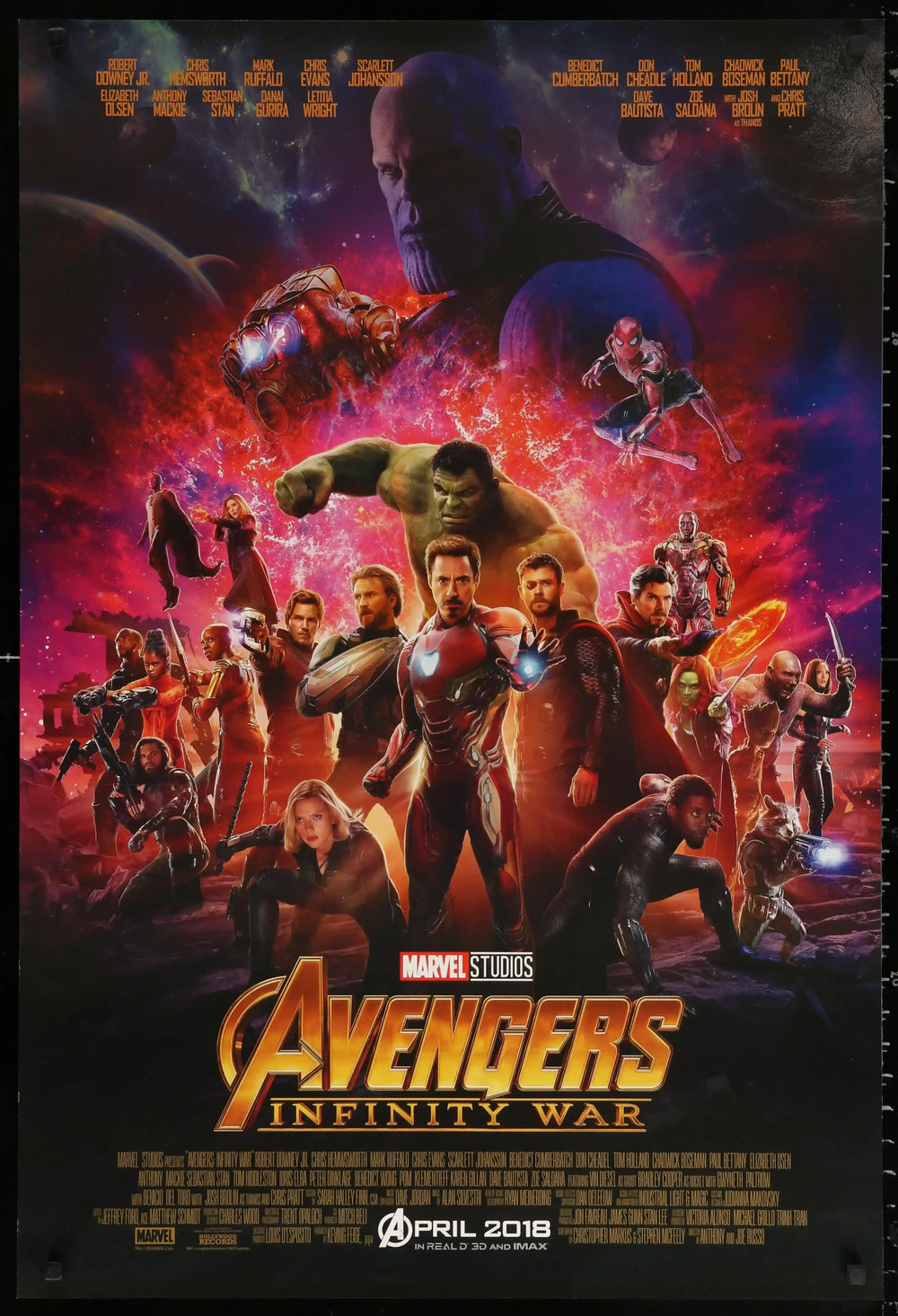 Avengers: Infinity War Original Vintage Movie Poster