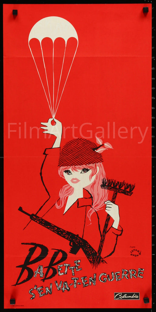Babette S En Va T En Guerre (BB Goes to War) Original Vintage Movie Poster