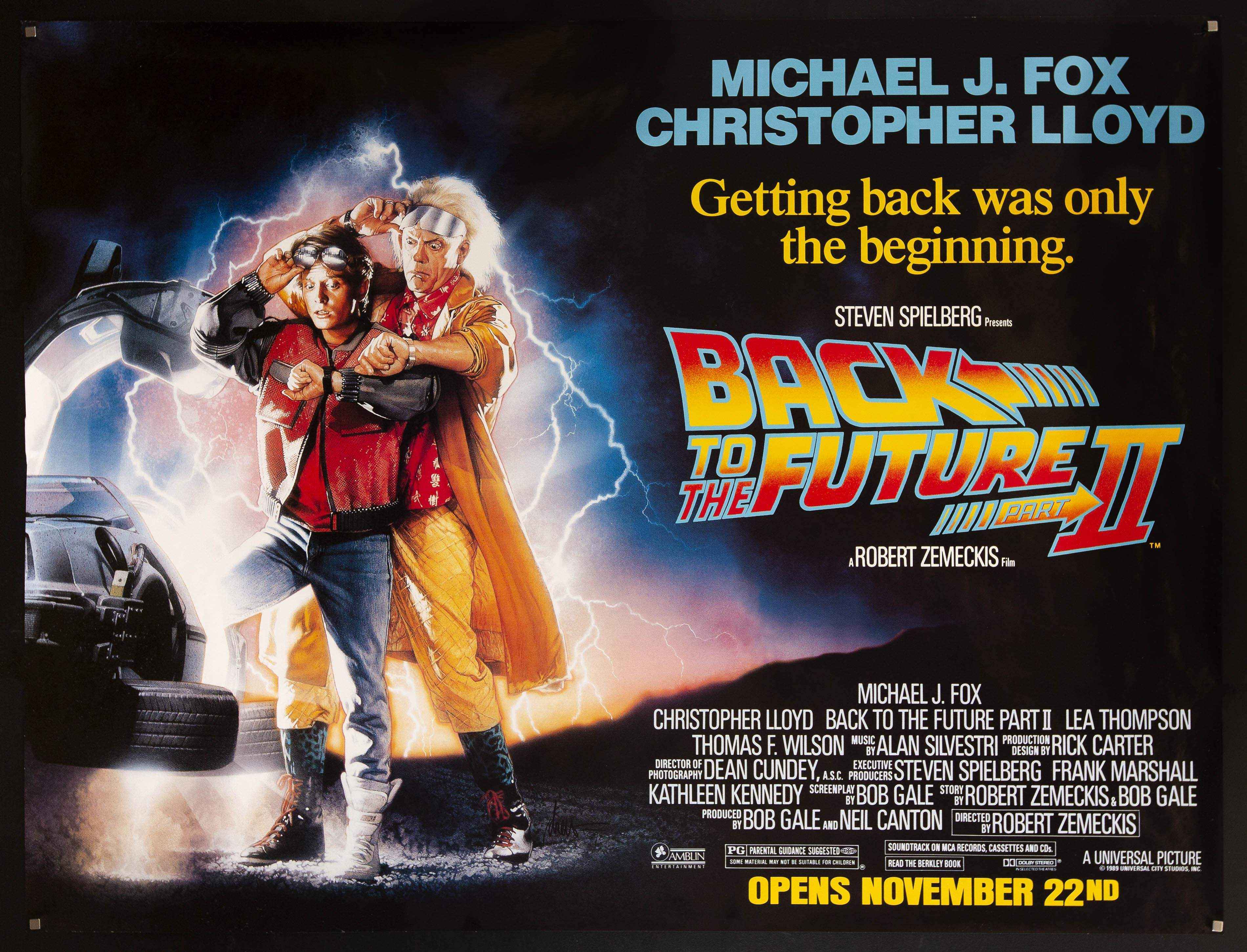Back to the Future II 2 Movie Poster 1989 Subway 2 Sheet (45x59)