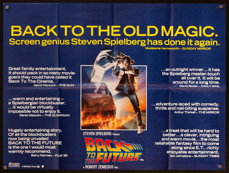 Back to the Future British Quad (30x40) Original Vintage Movie Poster