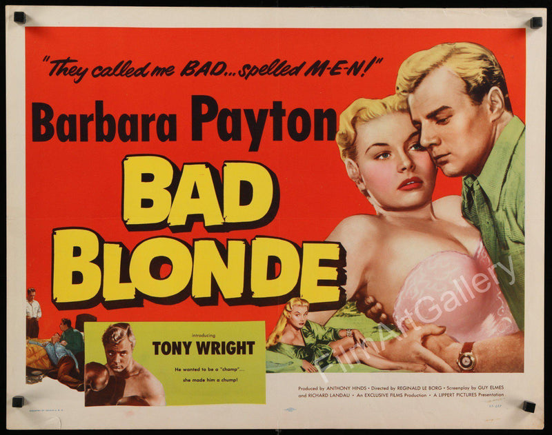 Bad Blonde Half sheet (22x28) Original Vintage Movie Poster