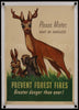 Bambi (U.S. Forest Service) 14x20 Original Vintage Movie Poster